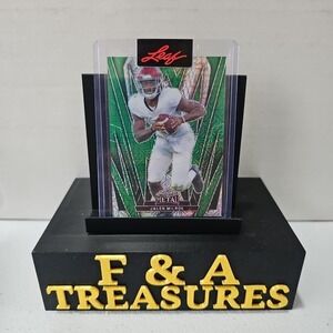 2024 Leaf Metal Jalen Milroe Pre-Production Proof Green Mojo 1/1